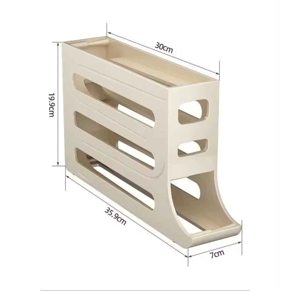 4-Tier Rolling Egg Dispenser